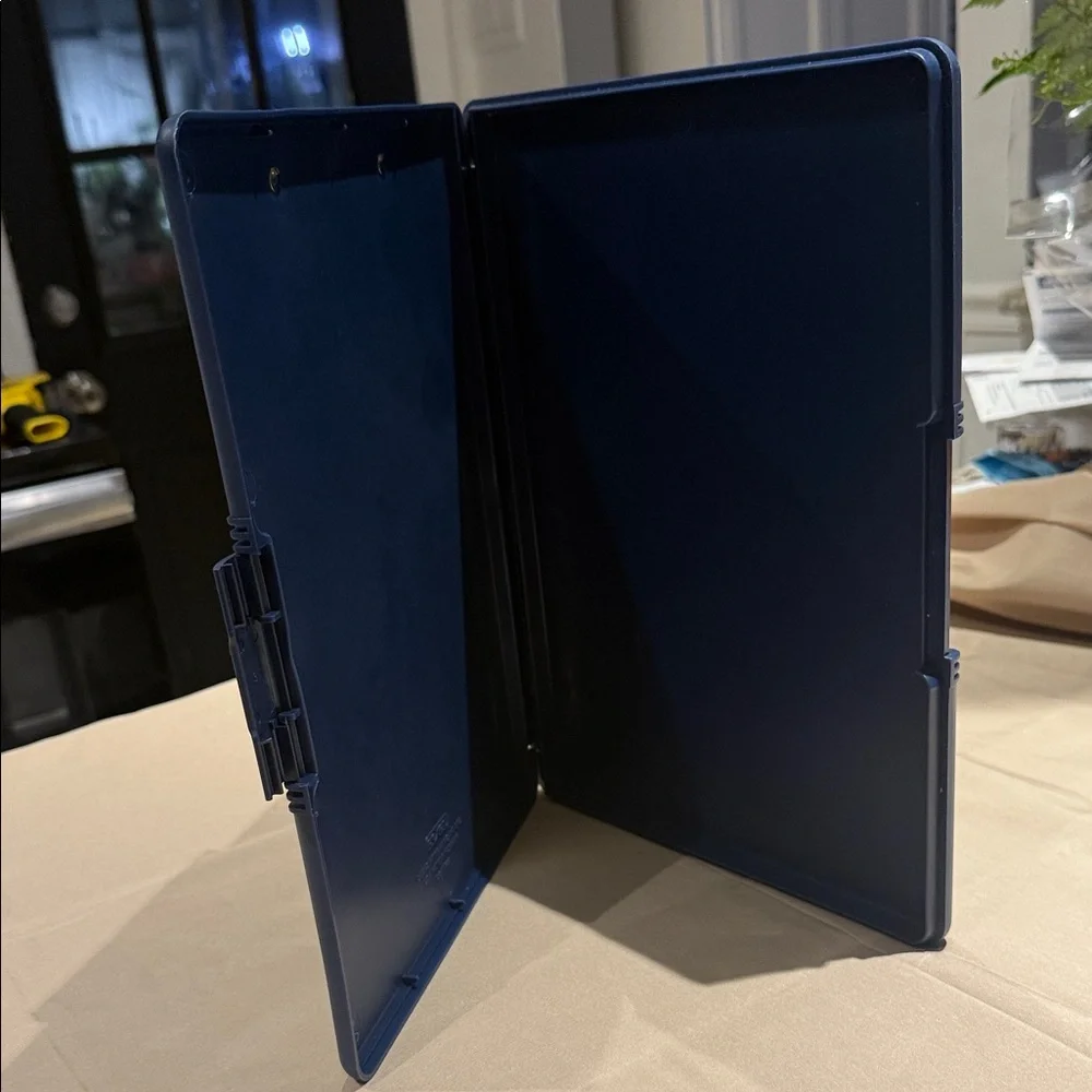 Navy Blue Plastic Clipboard with Metal Clip